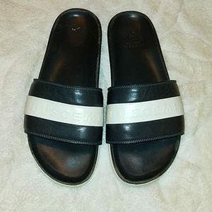 BUSCEMI CALFSKIN LEATHER SLIDES EU 43 US 10